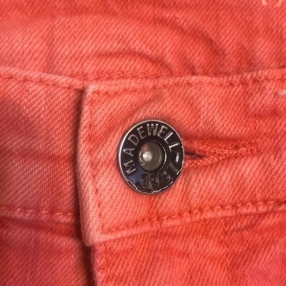 Madewell Skinny Skinny Ankle Jeans *Melon Orange*—size 29, runs small - Picture 2 of 6